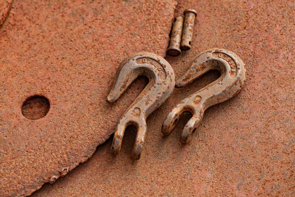 old rusty hooks